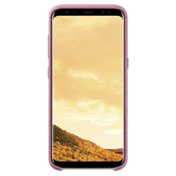 Galaxy S8 ile Uyumlu Alcantara Kılıf Pink EF-XG950APEGWW