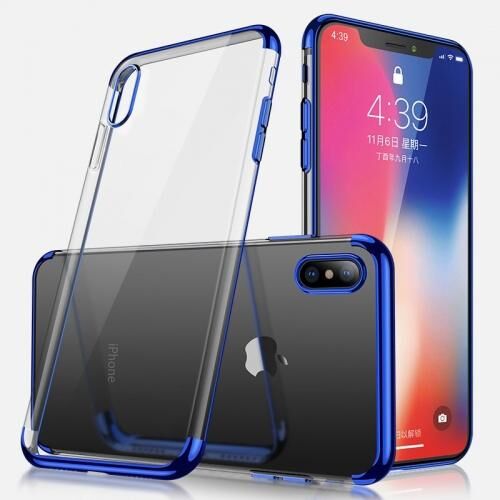Zore iPhone XS Max ile Uyumlu Glitter Silikon Kılıf Mavi