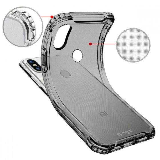 Blogy MI S2 ile Uyumlu Crystal Fit Kılıf Smoke Black