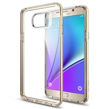 Spigen Galaxy Note 5 ile Uyumlu Kılıf Neo Hybrid Crystal Champagne Gold