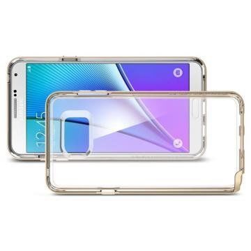 Spigen Galaxy Note 5 ile Uyumlu Kılıf Neo Hybrid Crystal Champagne Gold