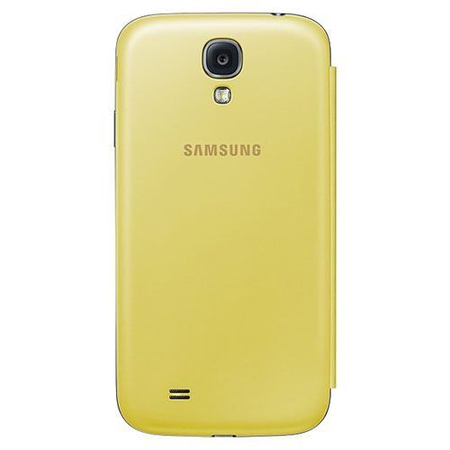 Galaxy S4 i9500 ile Uyumlu S View Cover Kılıf Sarı EF-CI950BYEGWW