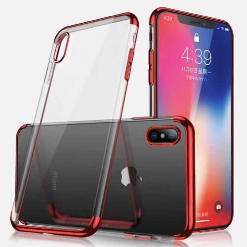 Zore iPhone XS Max ile Uyumlu Glitter Silikon Kılıf Kırmızı