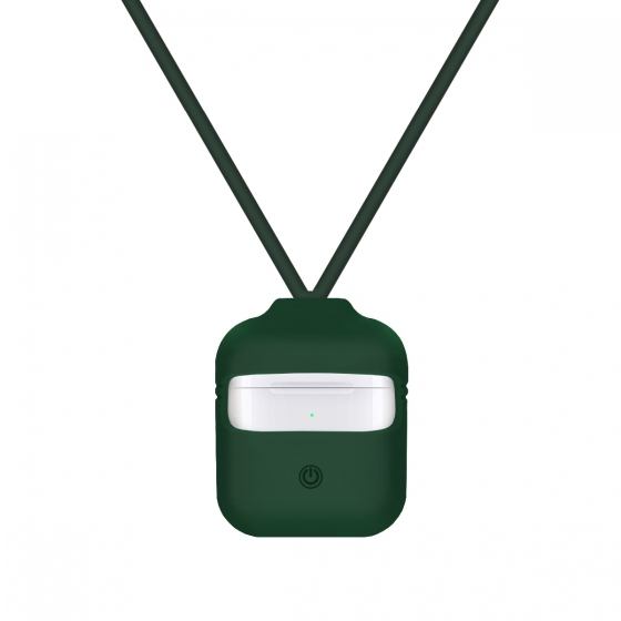 Blogy AirPods ile Uyumlu Silikon Kılıf Forest Green