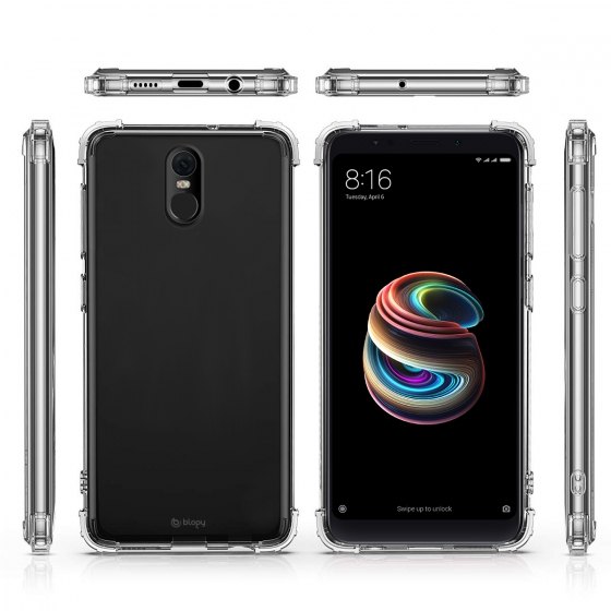 Blogy Red MI 5 Plus ile Uyumlu  Crystal Fit Kılıf Crystal Clear