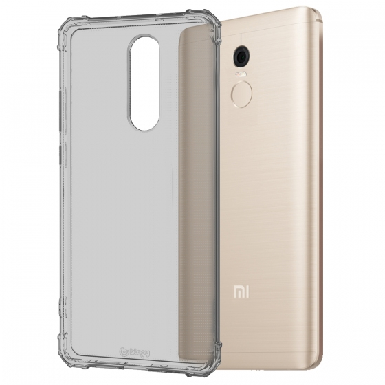 Blogy Red MI 5 Plus ile Uyumlu Crystal Fit Kılıf Smoke Black