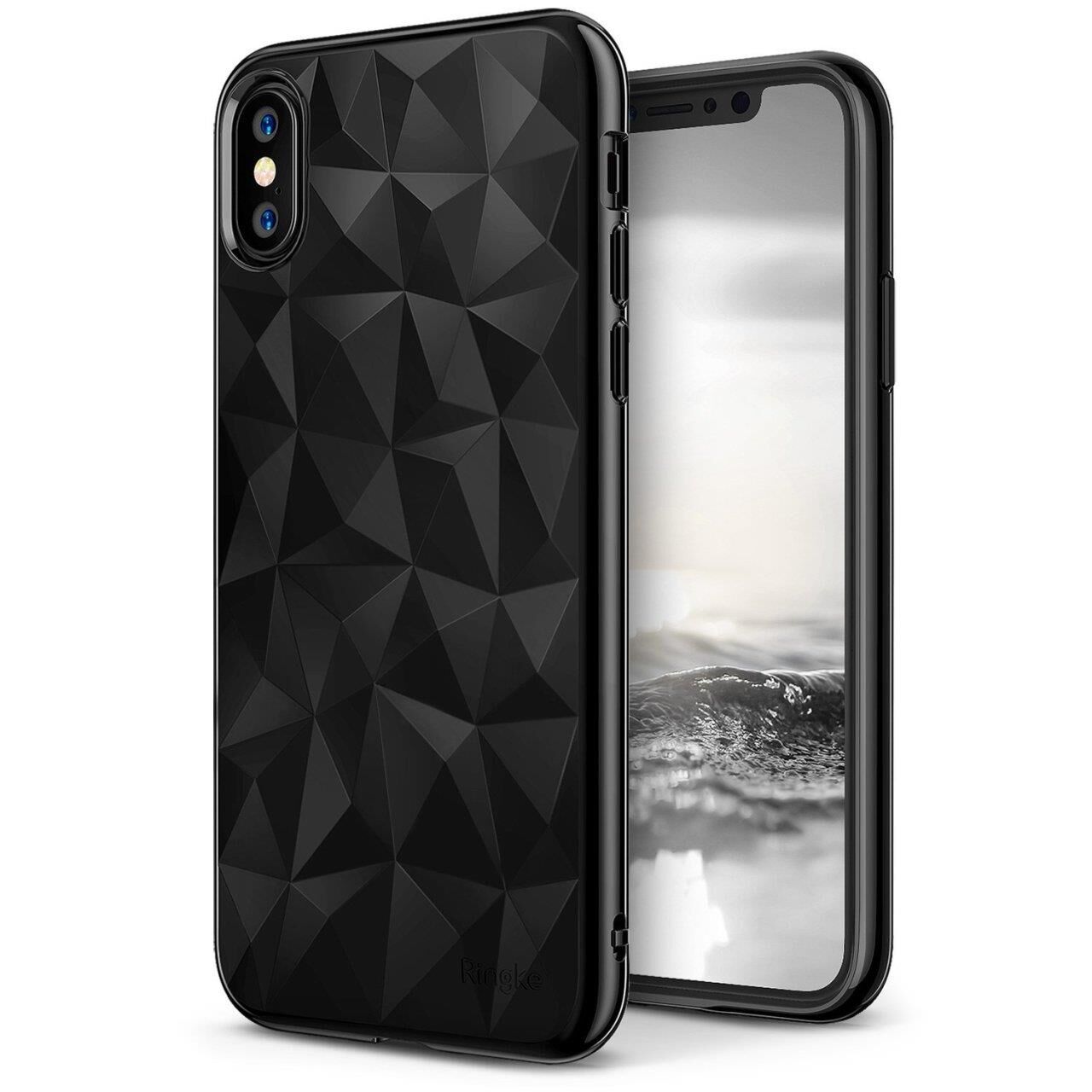 Ringke Air Prism 3D Elmas Yansıması iPhone XS ile Uyumlu KIlıf Ink Black
