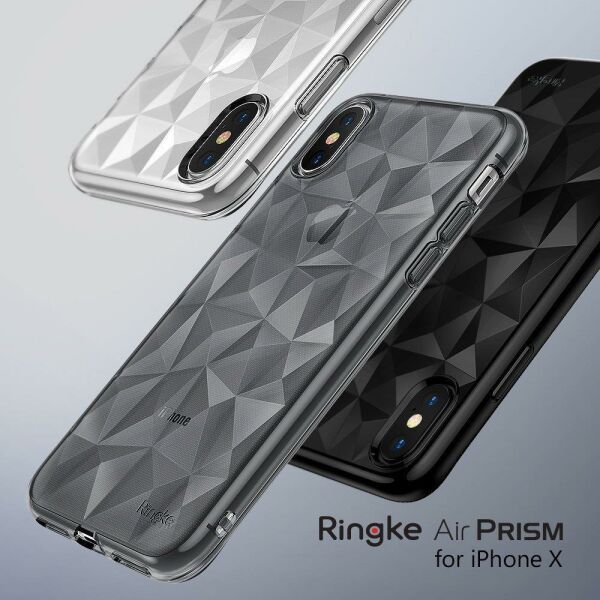 Ringke Air Prism 3D Elmas Yansıması iPhone XS ile Uyumlu KIlıf Ink Black