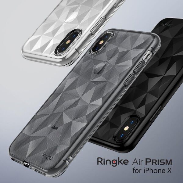 Ringke Air Prism 3D Elmas Yansıması iPhone XS ile Uyumlu KIlıf Ink Black