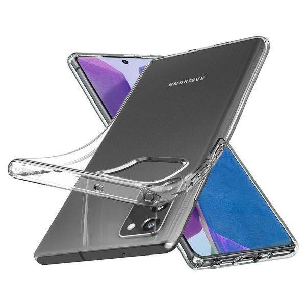 Spigen Galaxy Note 20 ile Uyumlu Kılıf Crystal Flex Crystal Clear
