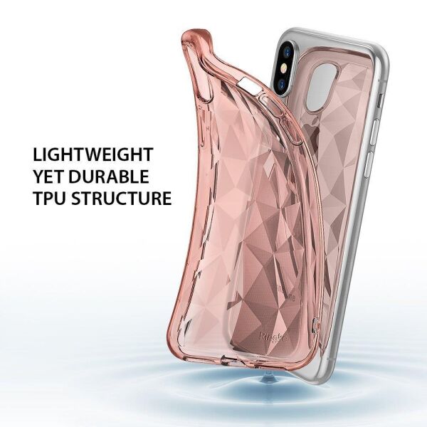 Ringke Air Prism 3D Elmas Yansıması iPhone XS ile Uyumlu KIlıf Rose Gold