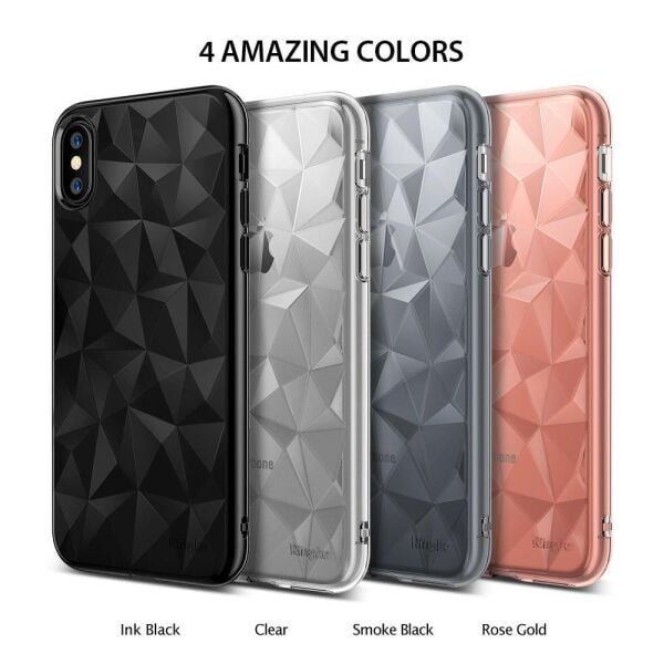 Ringke Air Prism 3D Elmas Yansıması iPhone XS ile Uyumlu KIlıf Rose Gold