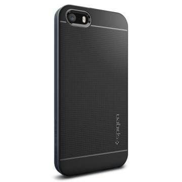 Spigen iPhone 5,5s,SE ile Uyumlu Kılıf Neo Hybrid Metal Slate