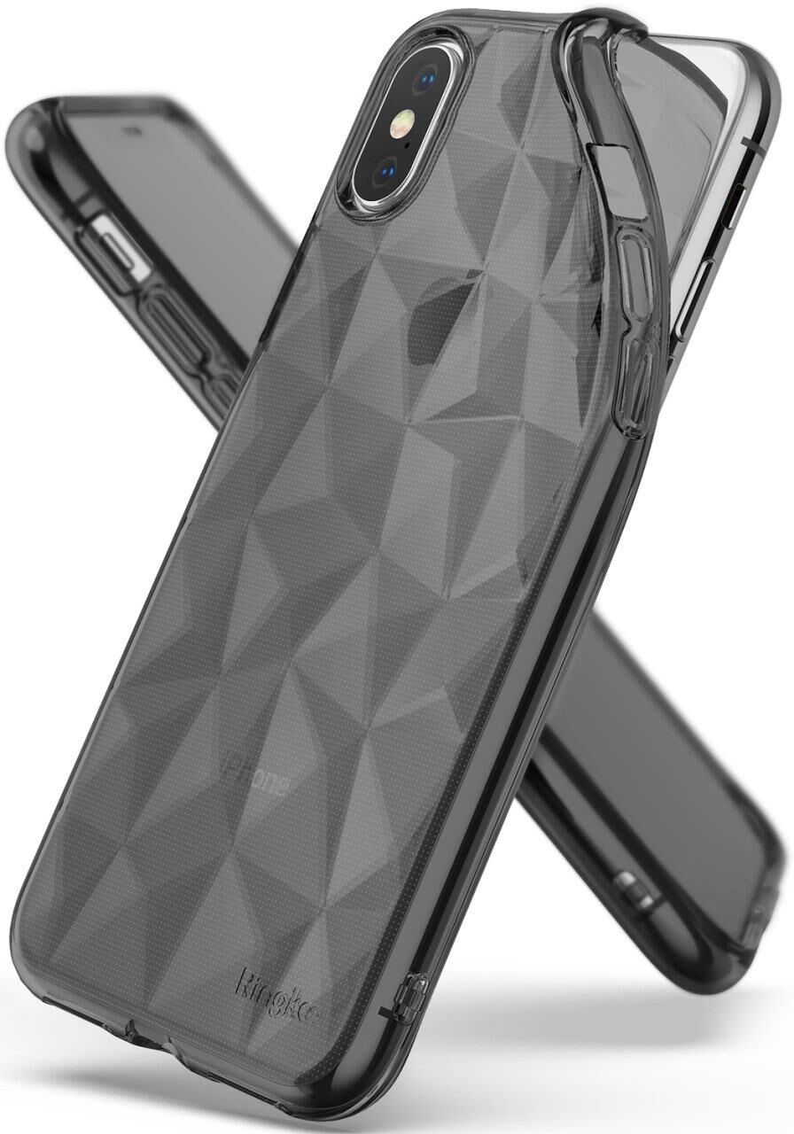 Ringke Air Prism 3D Elmas Yansıması iPhone XS ile Uyumlu KIlıf Smoke Black
