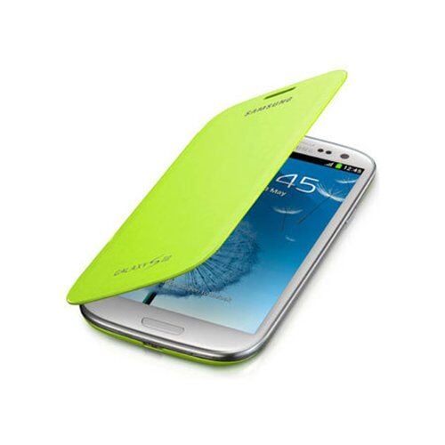 Galaxy S3 i9300 ile Uyumlu Flip Cover Kılıf EFC-1G6FMECSTD Açık Yeşil (Out)