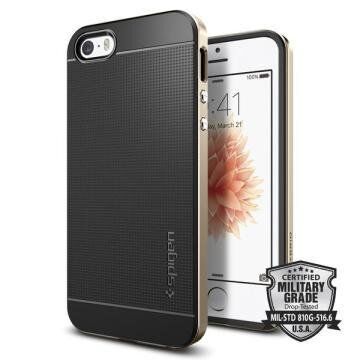 Spigen iPhone 5,5s,SE ile Uyumlu Kılıf Neo Hybrid Champagne Gold