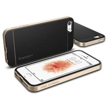 Spigen iPhone 5,5s,SE ile Uyumlu Kılıf Neo Hybrid Champagne Gold