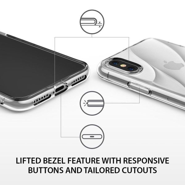 Ringke Flow iPhone XS ile Uyumlu KIlıf Crystal Clear