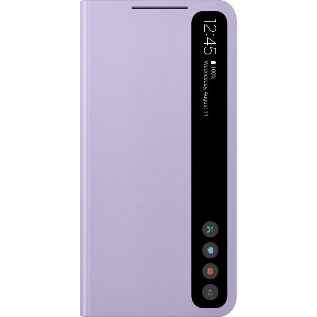 Galaxy S21 FE ile Uyumlu Smart Clear View Kılıf-Mor EF-ZG990CVEGTR