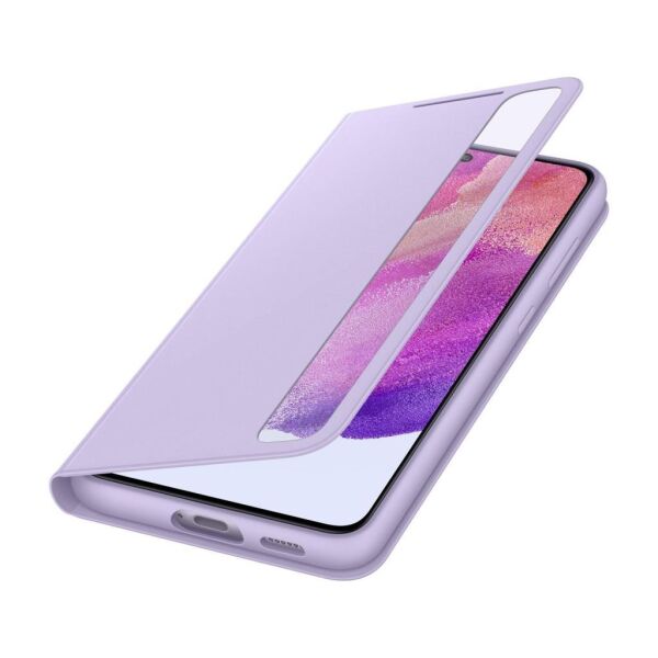 Galaxy S21 FE ile Uyumlu Smart Clear View Kılıf-Mor EF-ZG990CVEGTR