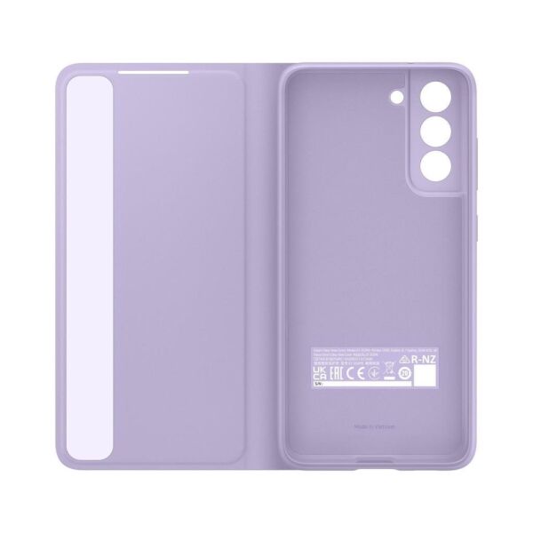 Galaxy S21 FE ile Uyumlu Smart Clear View Kılıf-Mor EF-ZG990CVEGTR