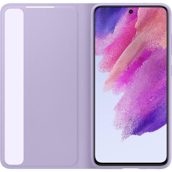 Galaxy S21 FE ile Uyumlu Smart Clear View Kılıf-Mor EF-ZG990CVEGTR