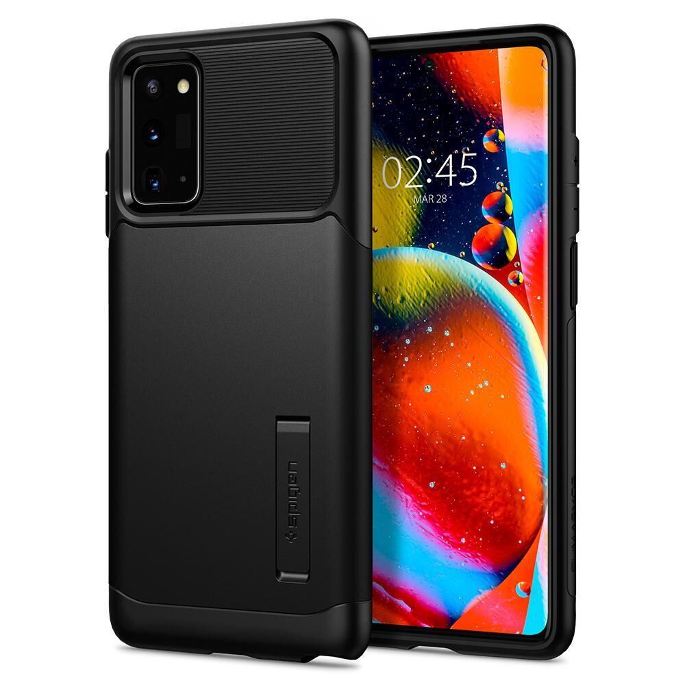 Spigen Galaxy Note 20 ile Uyumlu Kılıf Slim Armor Black