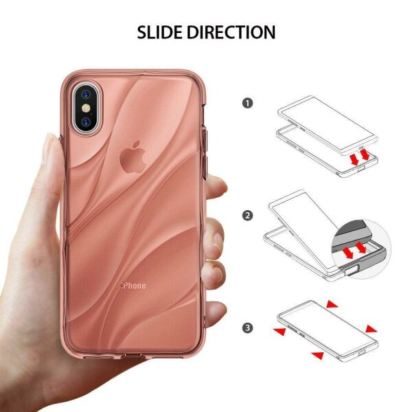 Ringke Flow iPhone XS ile Uyumlu KIlıf Rose Gold