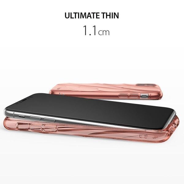 Ringke Flow iPhone XS ile Uyumlu KIlıf Rose Gold