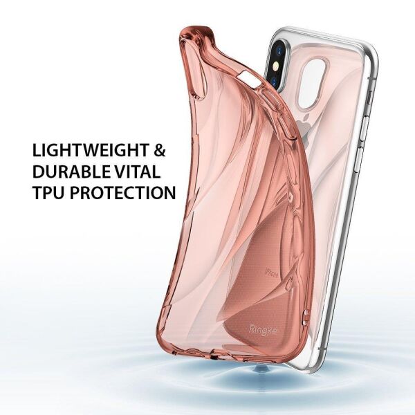 Ringke Flow iPhone XS ile Uyumlu KIlıf Rose Gold