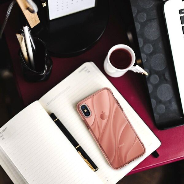 Ringke Flow iPhone XS ile Uyumlu KIlıf Rose Gold