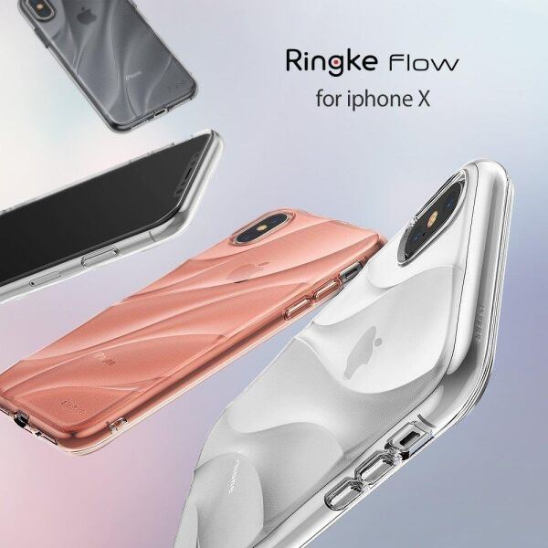 Ringke Flow iPhone XS ile Uyumlu KIlıf Rose Gold