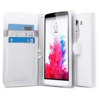 Spigen G3 ile Uyumlu Kılıf Slim Wallet S Cüzdan White