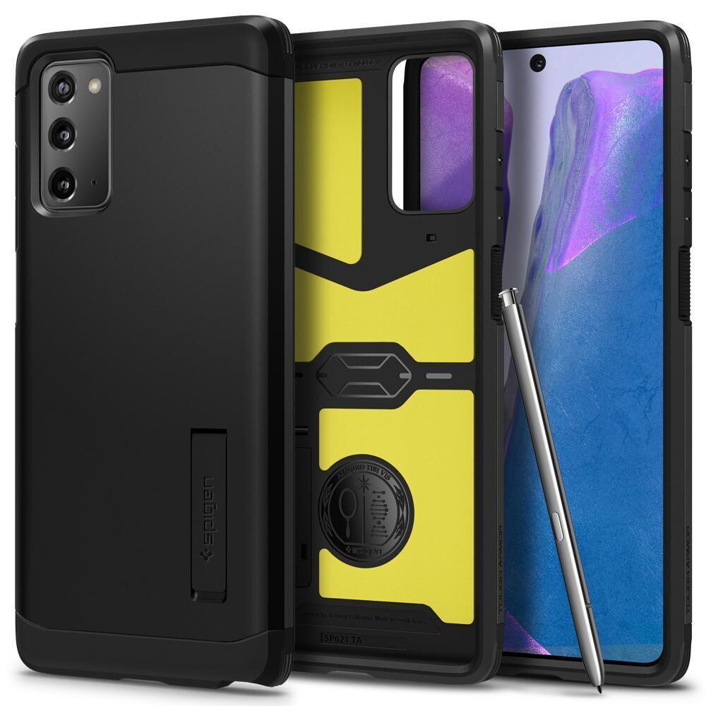 Spigen Galaxy Note 20 ile Uyumlu Kılıf Tough Armor Black