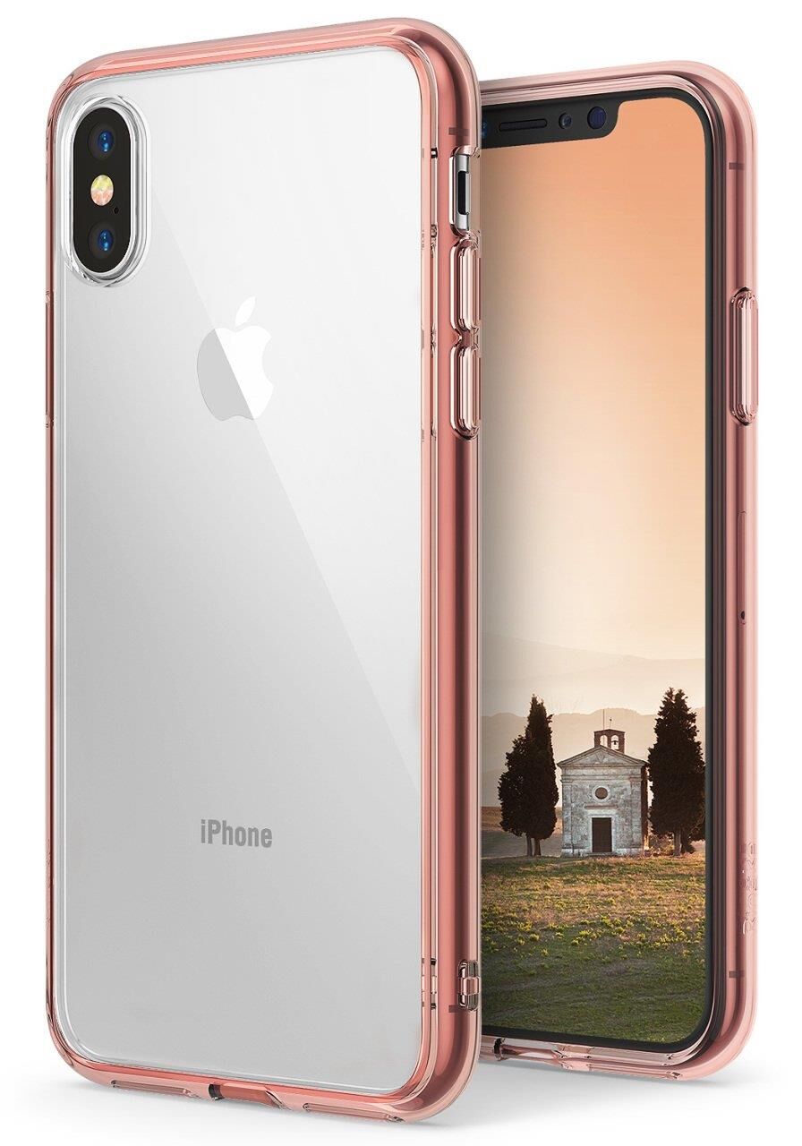 Ringke Fusion iPhone XS ile Uyumlu KIlıf Rose Gold