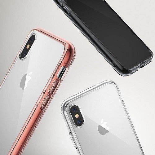 Ringke Fusion iPhone XS ile Uyumlu KIlıf Rose Gold