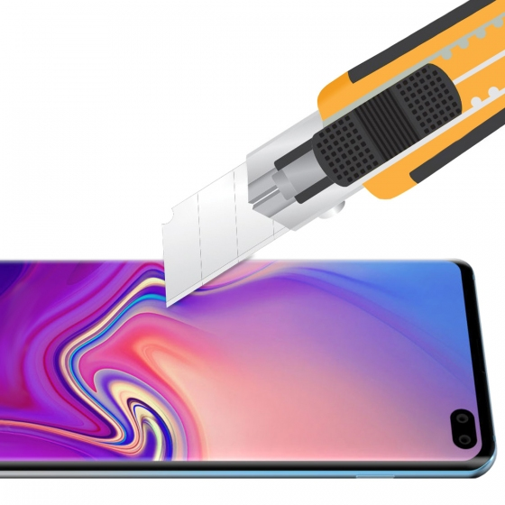 Buﬀ Galaxy S10 Plus 5D ile Uyumlu Glass Ekran Koruyucu