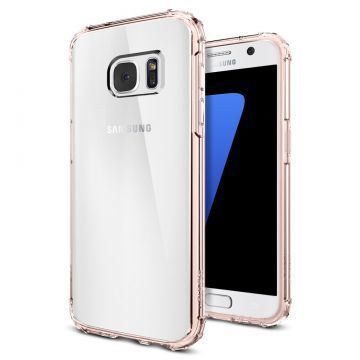 Spigen Galaxy S7 ile Uyumlu Kılıf Crystal Shell Rose Crystal