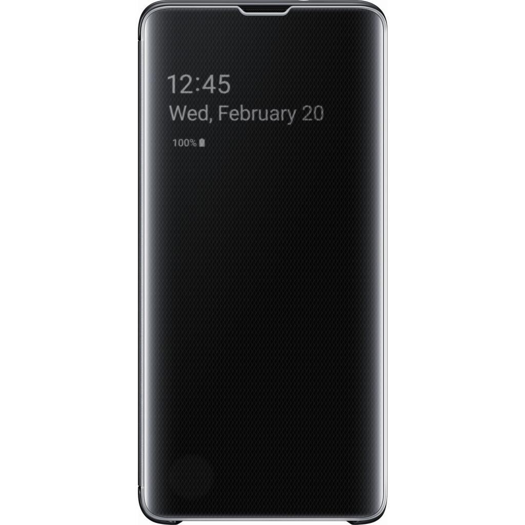 Galaxy S10 ile Uyumlu Clear View KılıfSiyah EF-ZG973CBEGWW