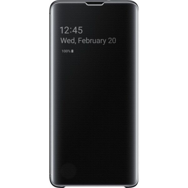 Galaxy S10 ile Uyumlu Clear View KılıfSiyah EF-ZG973CBEGWW