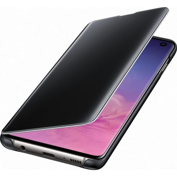 Galaxy S10 ile Uyumlu Clear View KılıfSiyah EF-ZG973CBEGWW