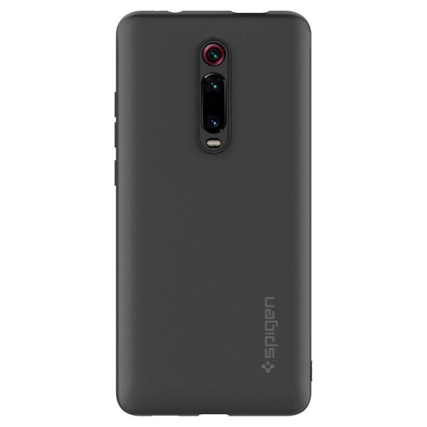 Spigen Mi 9T/ Mi 9T Pro ile Uyumlu Kılıf Silikon Fit Charcoal (Out)