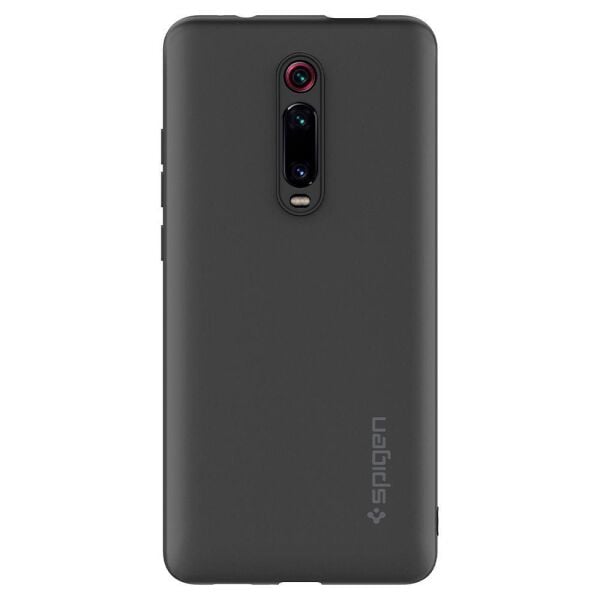 Spigen Mi 9T/ Mi 9T Pro ile Uyumlu Kılıf Silikon Fit Charcoal (Out)