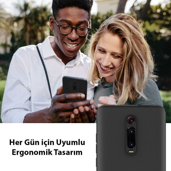 Spigen Mi 9T/ Mi 9T Pro ile Uyumlu Kılıf Silikon Fit Charcoal (Out)