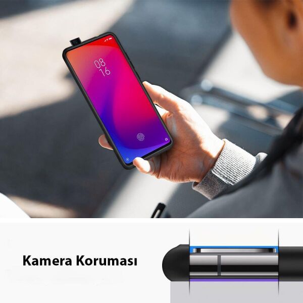 Spigen Mi 9T/ Mi 9T Pro ile Uyumlu Kılıf Silikon Fit Charcoal (Out)