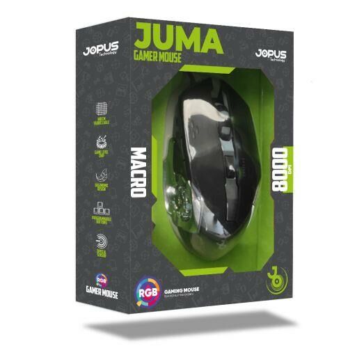 Jopus JO-MU01 RGB Pc Juma 8000 Dpi Makro Usb Mouse Siyah