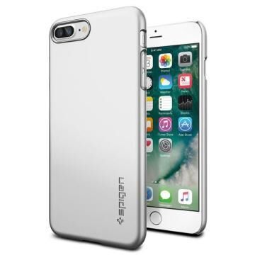 Spigen iPhone 7 Plus ile Uyumlu Kılıf Thin Fit Ultra İnce Satin Silver (Out)