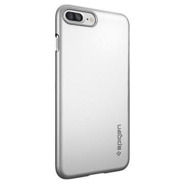 Spigen iPhone 7 Plus ile Uyumlu Kılıf Thin Fit Ultra İnce Satin Silver (Out)