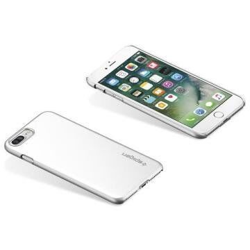 Spigen iPhone 7 Plus ile Uyumlu Kılıf Thin Fit Ultra İnce Satin Silver (Out)