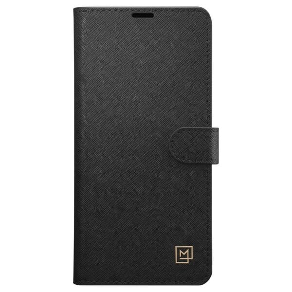 Spigen Galaxy S10 Plus ile Uyumlu Kılıf La Manon Wallet Saffiano Black